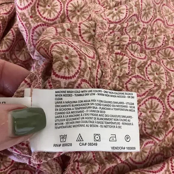 Vintage America Women's Size XL Red 3/4 Sleeve Scoop Neck Peasant Blouse Top - Picture 12 of 13